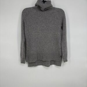 41 Hawthorne Womens Cashmere Turtleneck Sweater Small Gray Minimal Capsule Paris